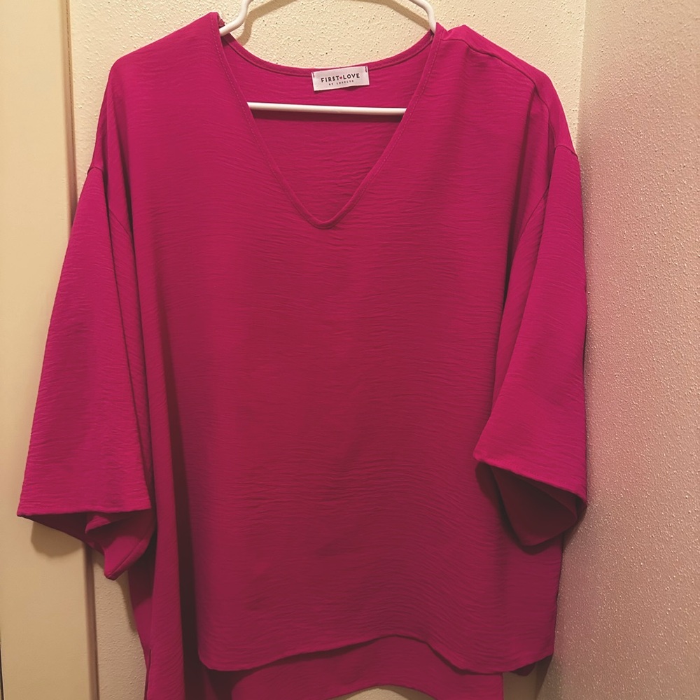 First Love Bright Pink Blouse